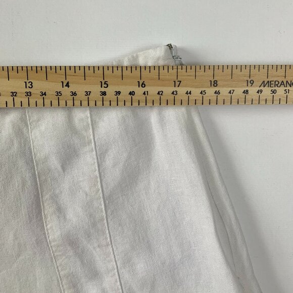 NYCC Linen Long Skirt White Coastal Cowgirl Grandma Fairy Balletcore Cottagecore - Picture 7 of 10